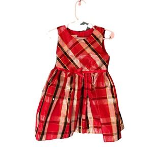 Bonnie Jean Brand Dress   Toddler Girl Size 2T NWT Holiday Party Red Plaid